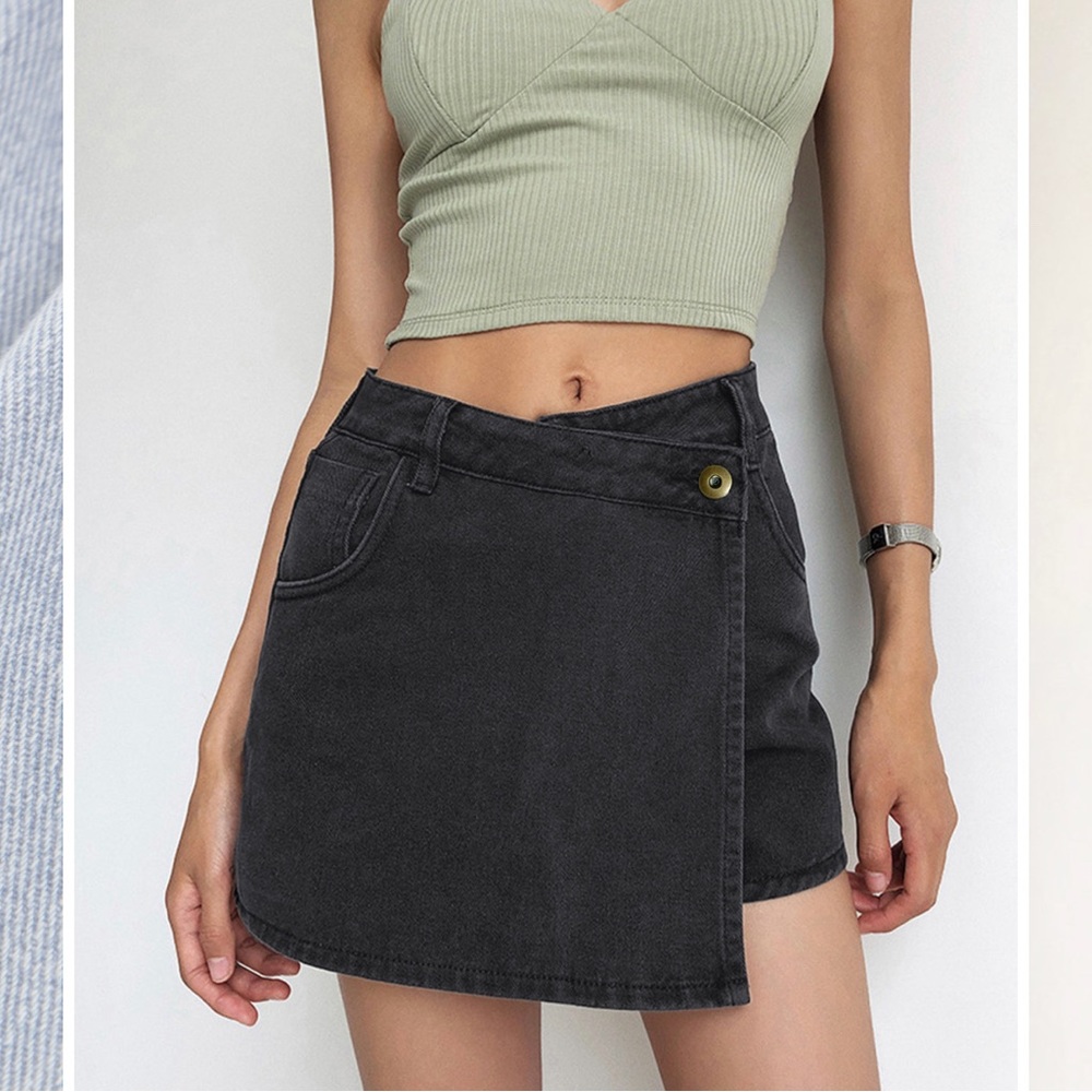 Asymmetric Layered Denim Shorts- Brand new with tags